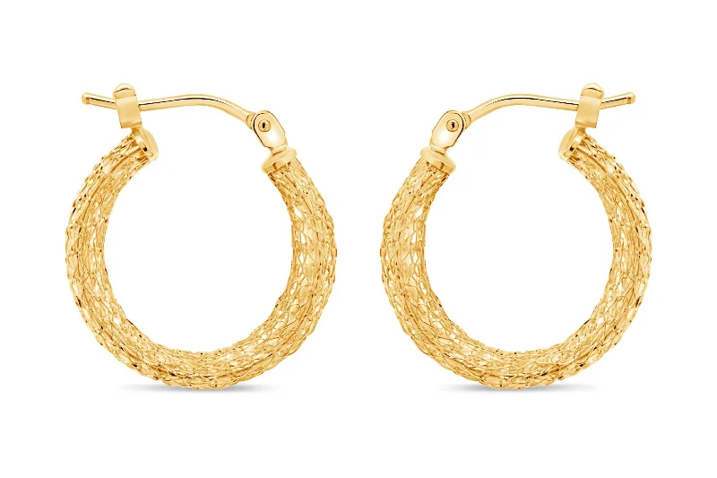 10KT Yellow Gold U Hoop Earrings