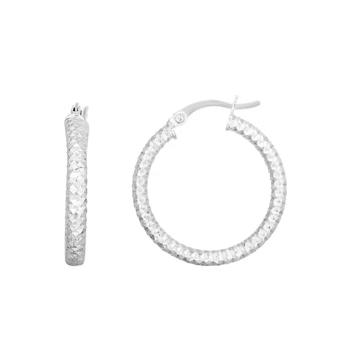 20mm Diamond Cut Hoops