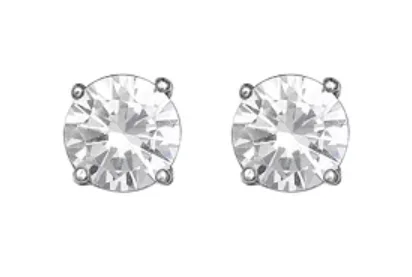 6mm CZ Round Stud Earrings