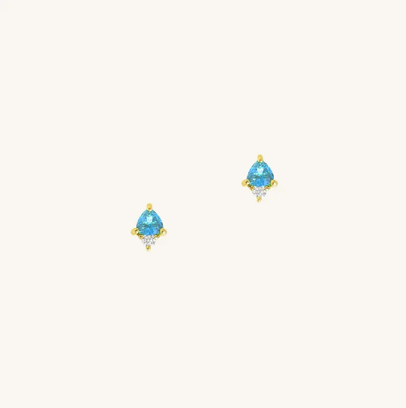 December Turquoise Birthstone Studs