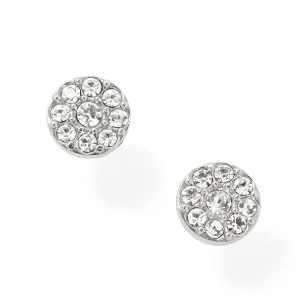 Fossil Disc Studs: Silver