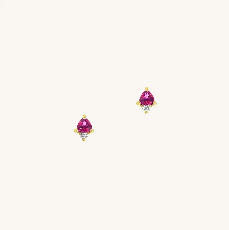 October Tourmaline Birthstone Studs