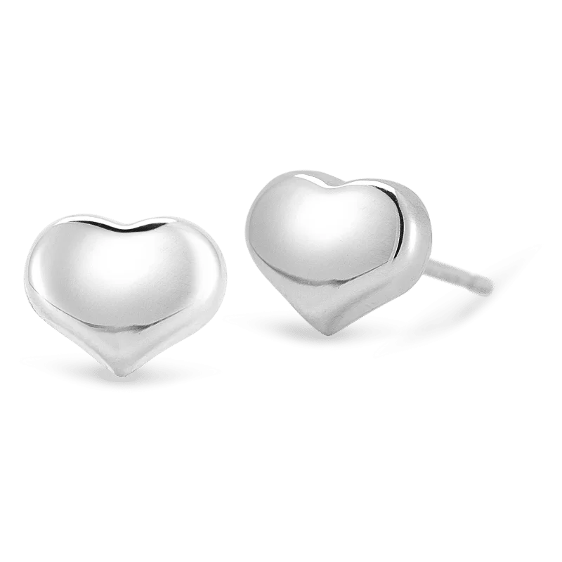 18K Gold Heart Earrings