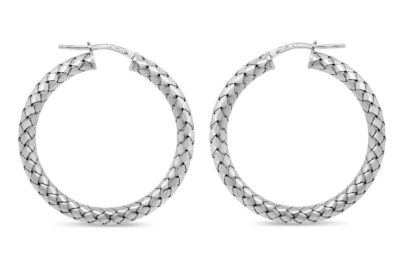 Sterling Silver Large Hoop Earrings