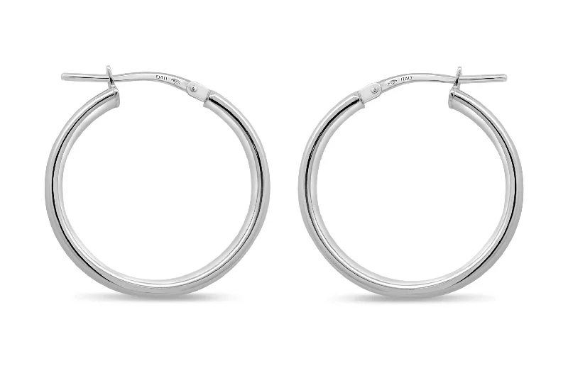 Sterling Silver Large Hoop Earrings