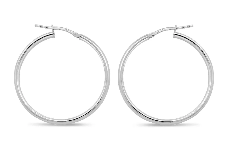 Sterling Silver Large Hoop Earrings