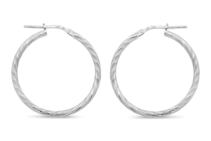 Sterling Silver Medium Twist Earrings