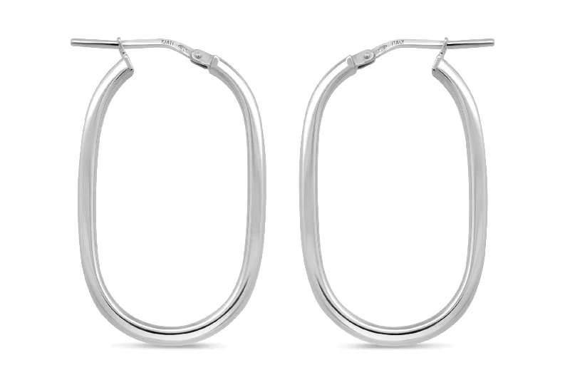 Sterling Silver Round Hoop Earrings