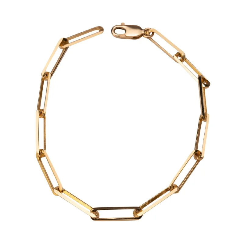 14k Gold Large Rectangle Bracelet