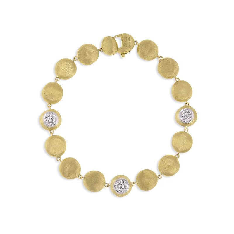 18K Yellow Gold and Diamond Bracelet