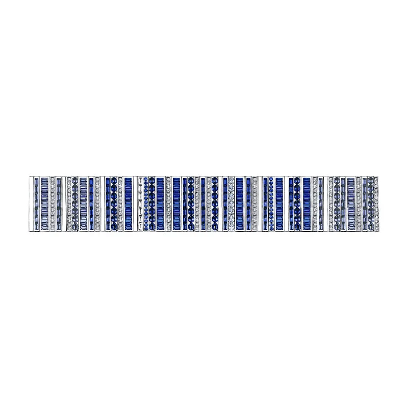 Blue Sapphire and Diamond Masterpiece Bracelet