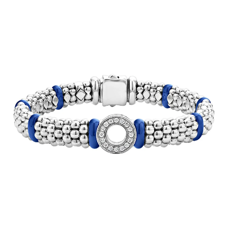 Ceramic and Diamond Circle Rope Bracelet