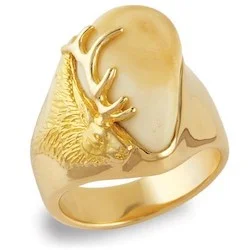 Men's Elk Ivory Ring - Teton