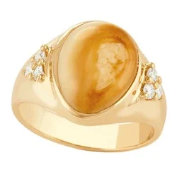 Men's Elk Ivory Ring - Flathead