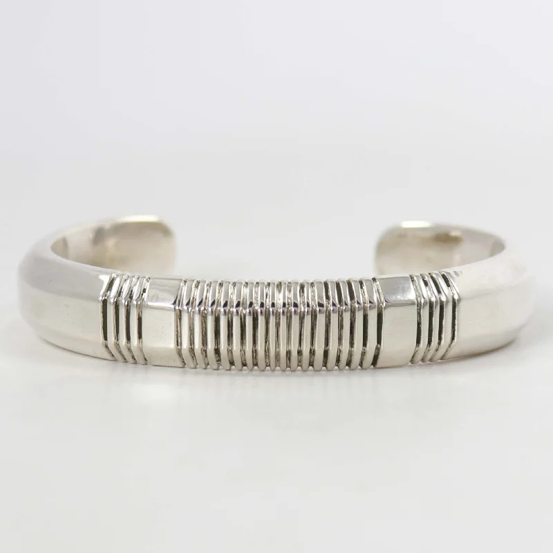 Filed Silver Cuff