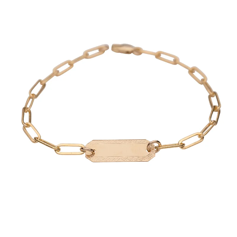 Gold Rectangle ID Bracelet