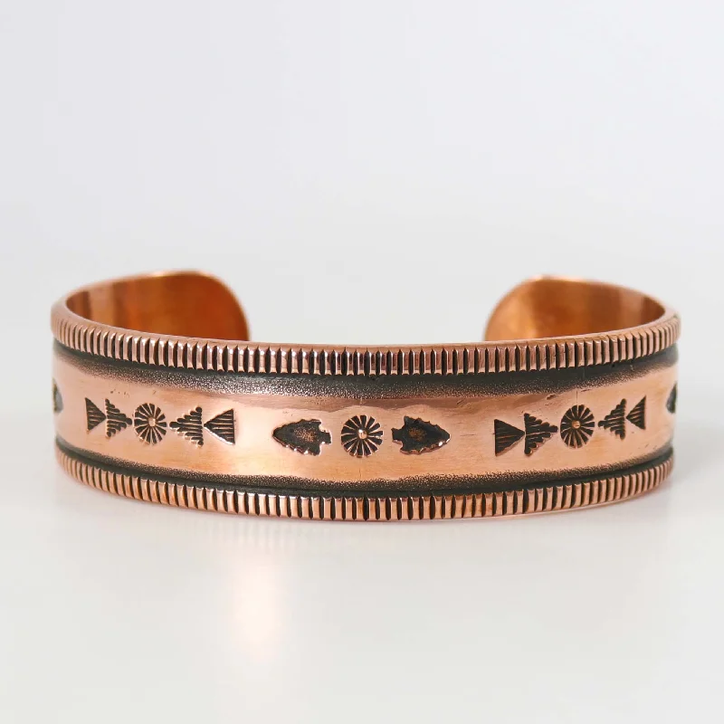 Stamped Copper Cuff