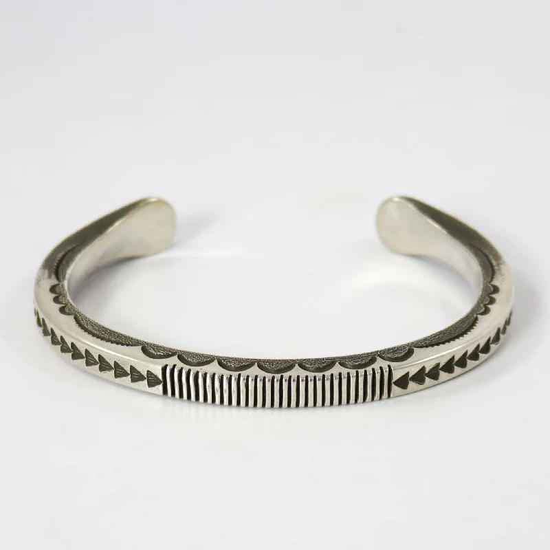 Stamped Silver Cuff