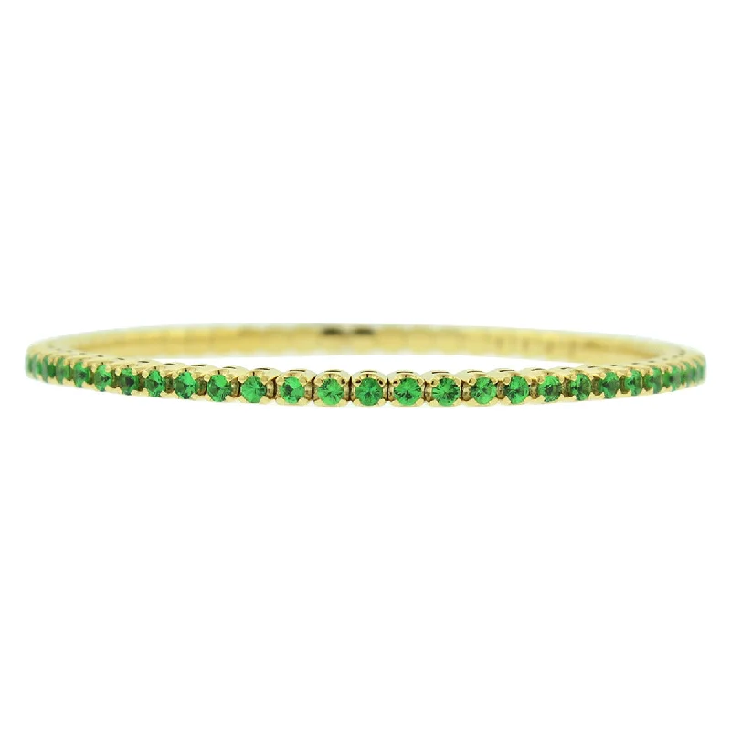 Stretch Bracelet with Tsavorite and Titanium Core