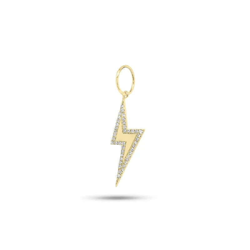 Diamond Frame Lightning Bolt Pendant