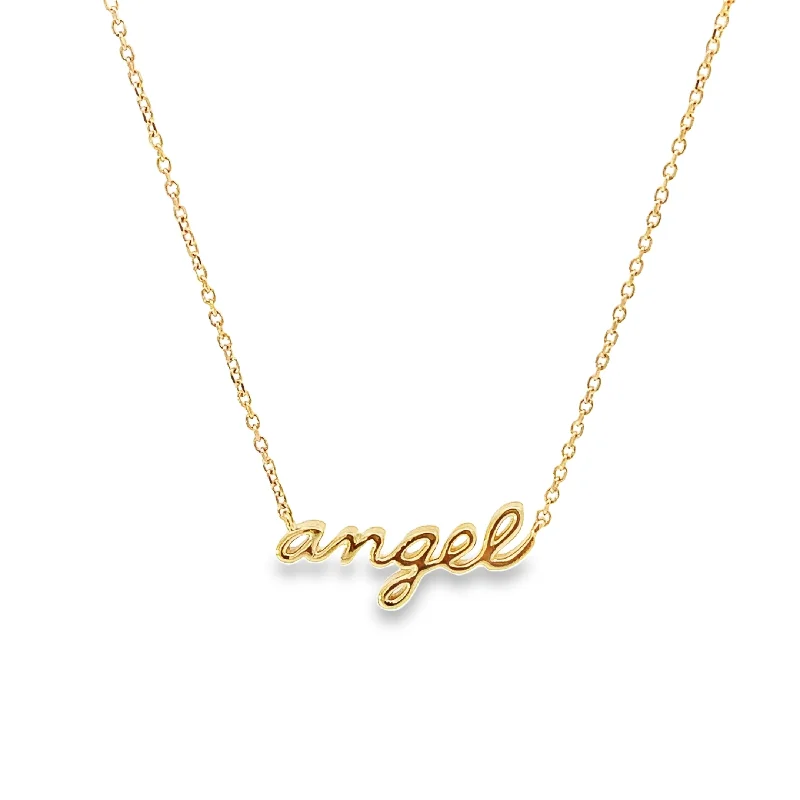 Angel Script Necklace