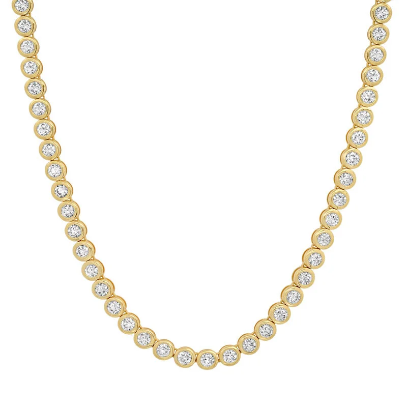 Diamond Bezel Tennis Necklace