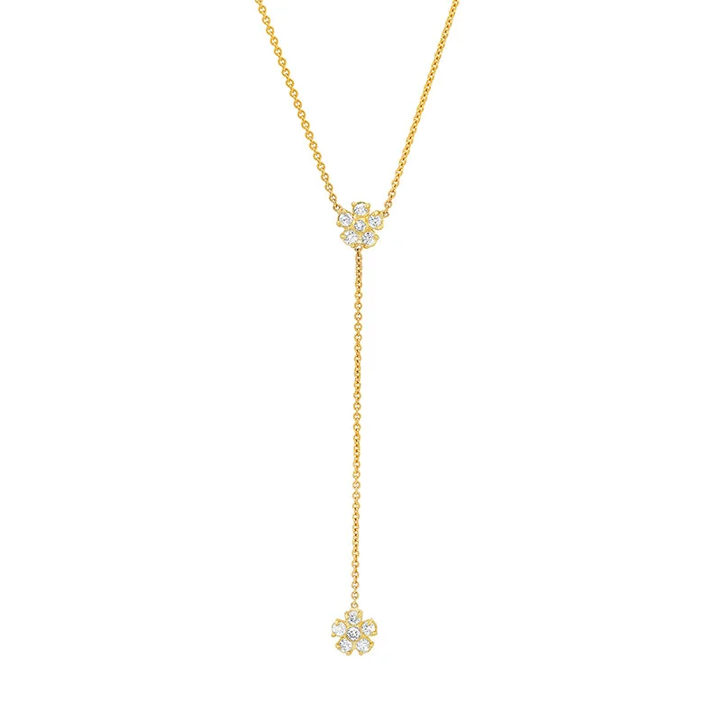 Diamond Flower Lariat