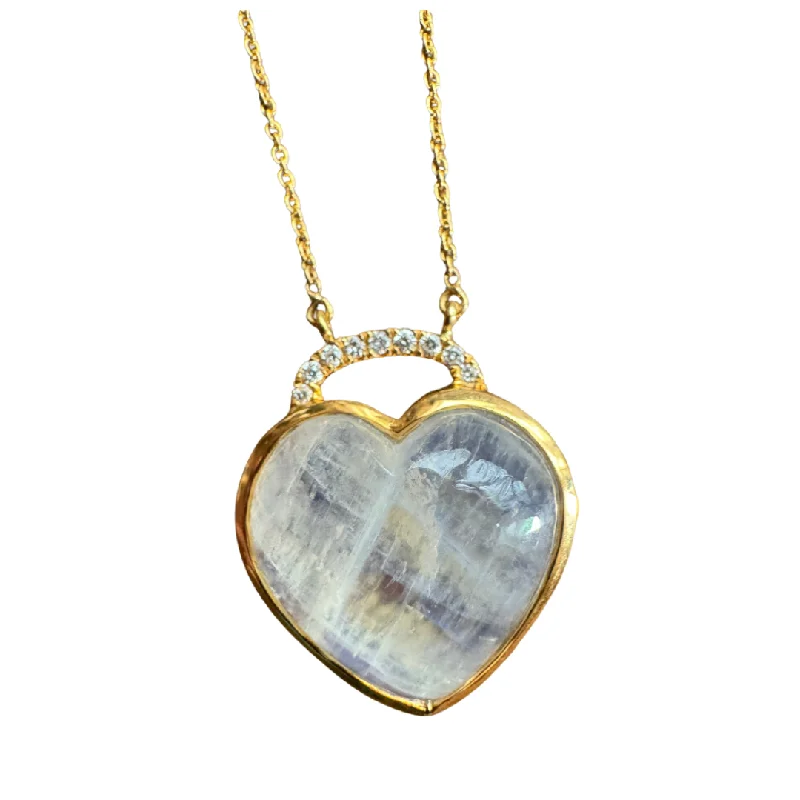 Heart Moonstone Pendant