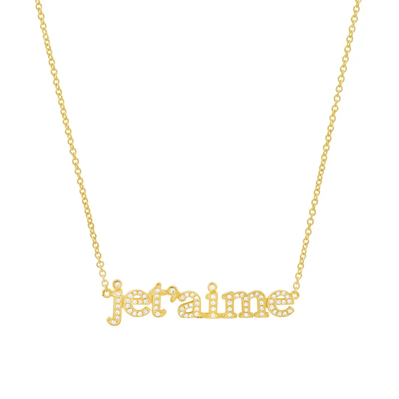 Diamond Je T'aime Necklace