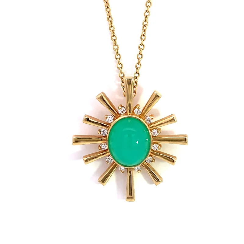 The "Helen" Chrysoprase and Diamond Necklace