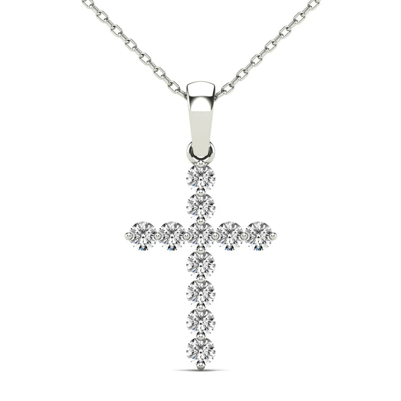 Cross Diamond Pendant (14K)