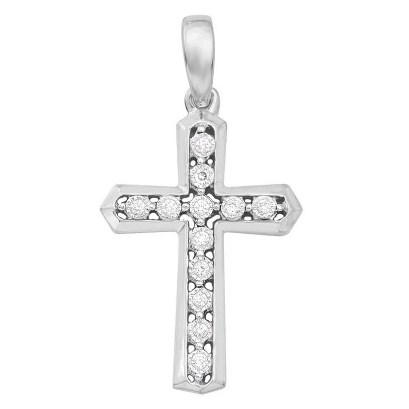 Cross Diamond Pendant (14K)