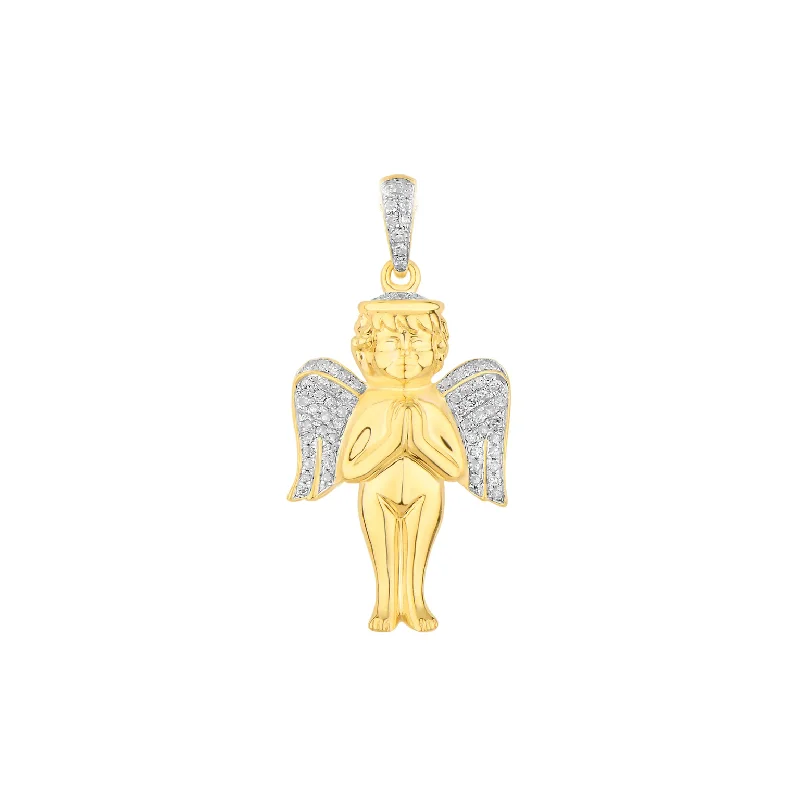 Diamond Angel Pendant (10K)