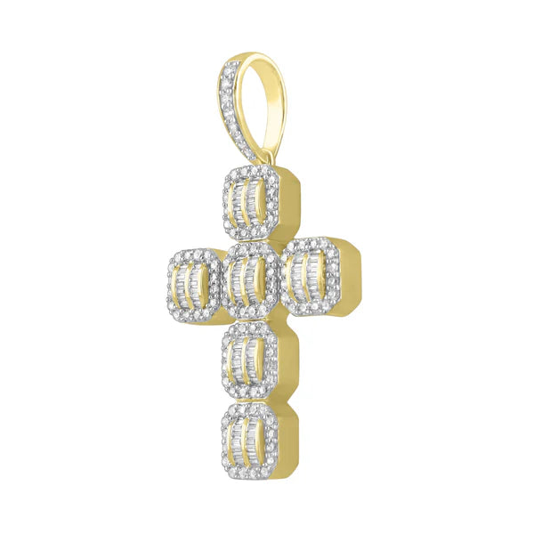 Diamond  Cross Pendant (14K)